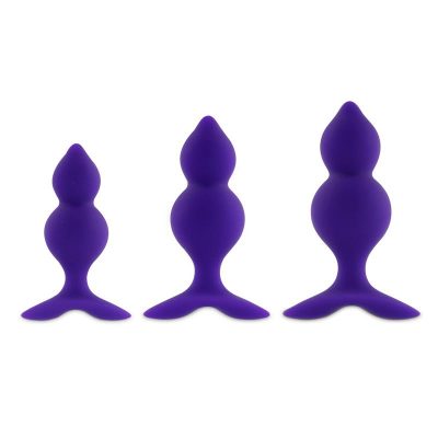 Bibi Twin Set de 3 Plugs Anales PúrpuraFEELZTOYS
