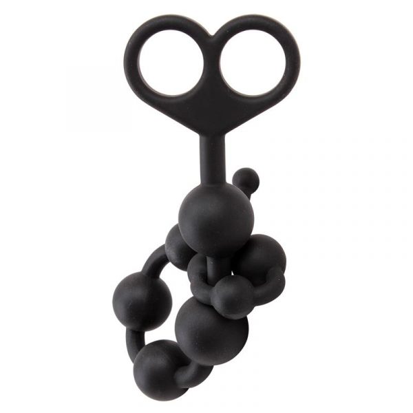 cadena anal 308 x 24 cm silicona negro 2