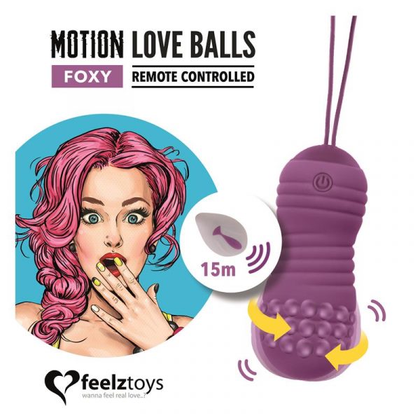 huevo vibrador motion love balls con control remoto foxy purpura 1