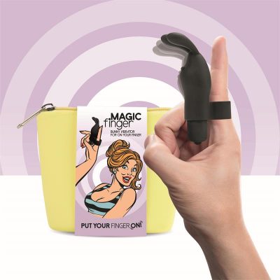 Magic Finger VIbrador para el Dedo NegroFEELZTOYS