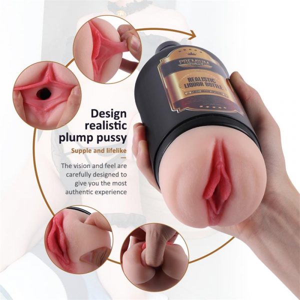 masturbador masculino vagina botella de licor 1