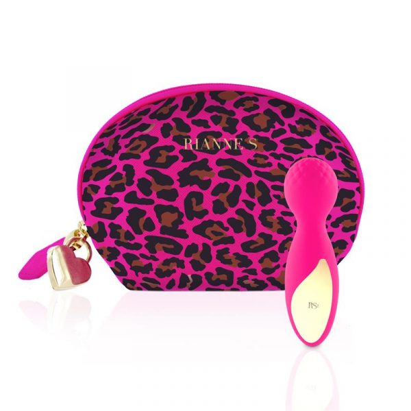 mini masajeador essentials lovely leopard rosa 1