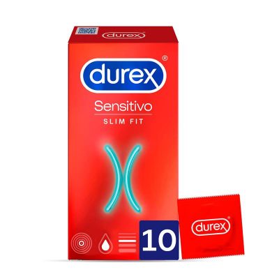 Preservativos Sensitivo Slim Fit 10 UnidadesDUREX