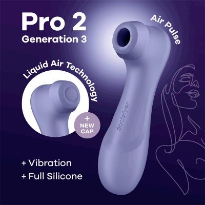 Pro 2 Gen 3 Liquid Air Technology Succión y Vibración LilacSATISFYER