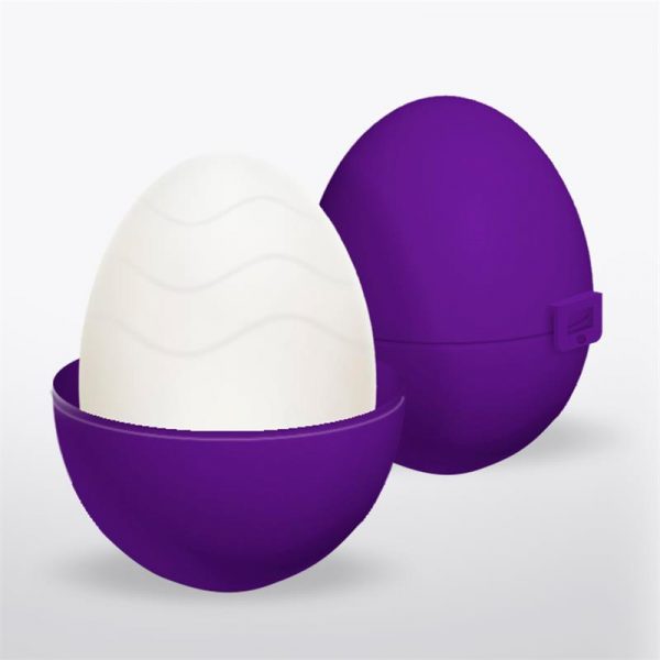 spidey huevo masturbador elastico silicona purpura 3