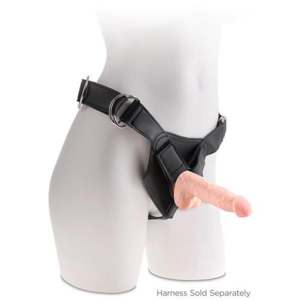 3D Dildo Triple Densidad con Testículos Plus 5 Natural - imagen 4