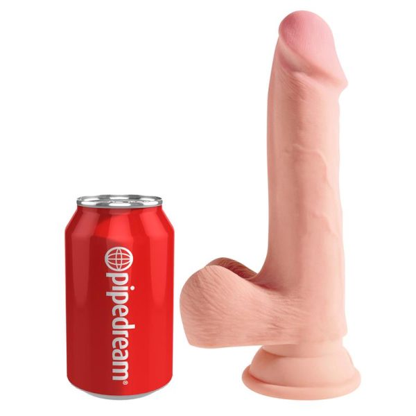3D Dildo Triple Densidad con Testículos Plus 7.5 Natural - imagen 7