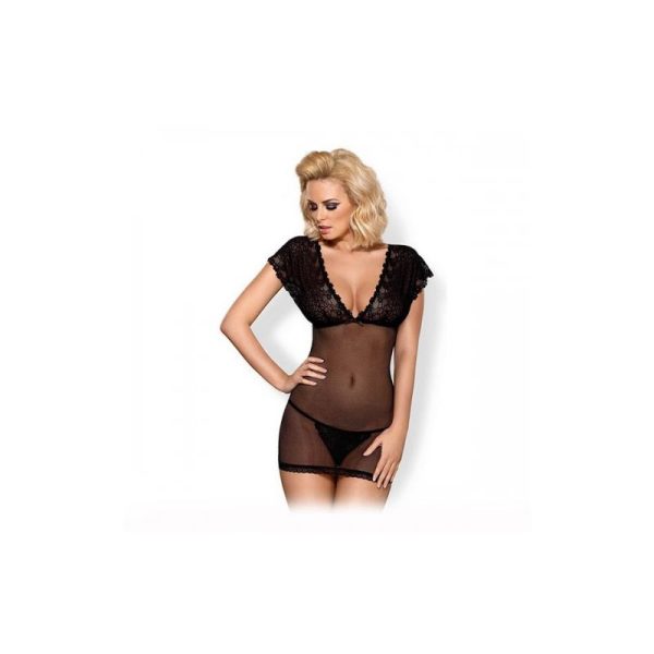 Chemise y Tanga Negro