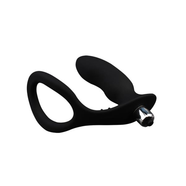 Anillo para el Pene con Plug Anal Negro - imagen 2