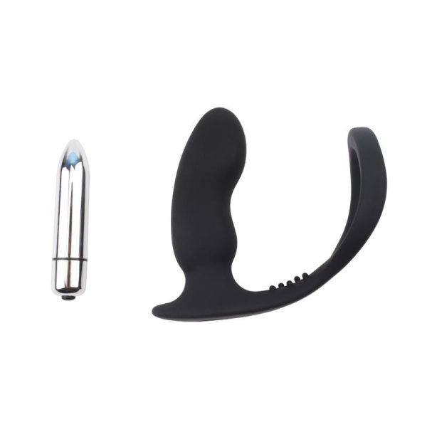 Anillo para el Pene con Plug Anal Negro - imagen 11