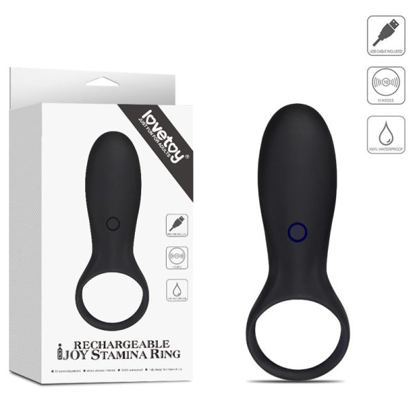 Anillo para el Pene iJoy Stamina Ring USB Negro - imagen 4