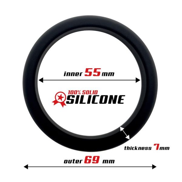 Anillo para el Pene Silicona Sólida 5.5 cm Negro - imagen 2