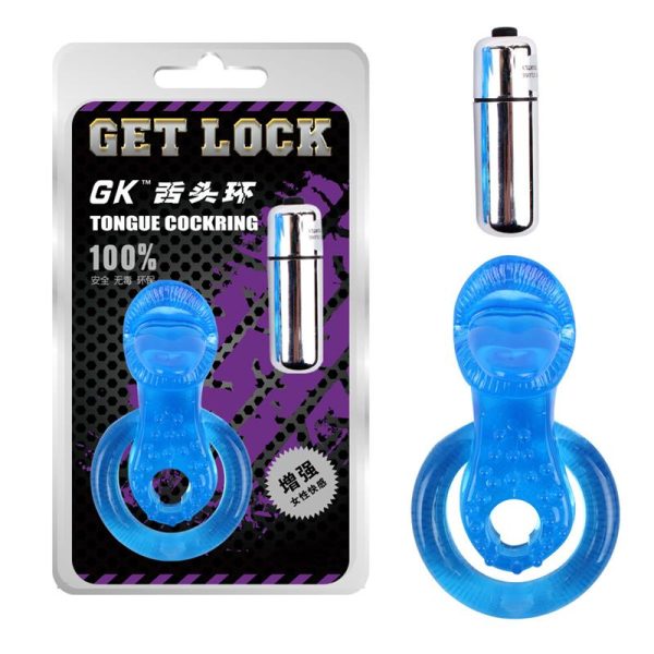 Anillo Vibrador para el Pene The Tongue Azul - imagen 2