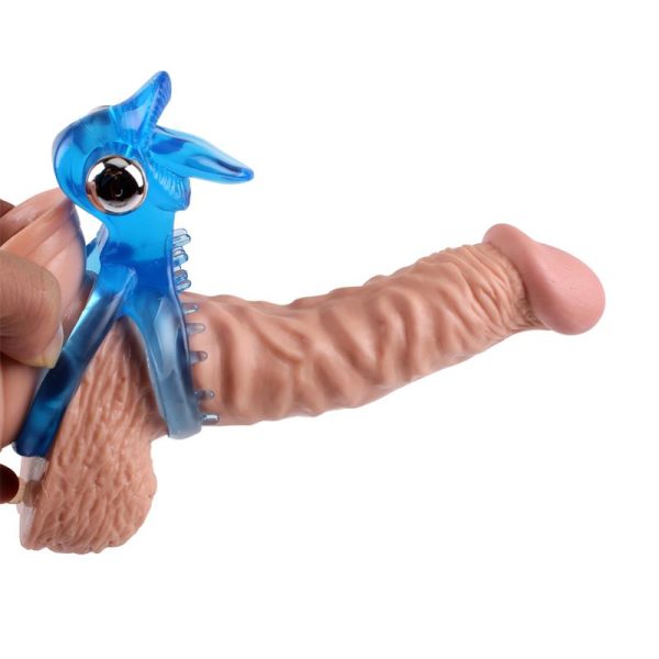Anillo Vibrador para el Pene The Tongue Azul - imagen 3