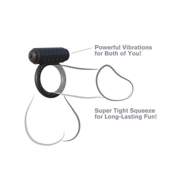 Anillo Vibrador Wingman Negro - imagen 5