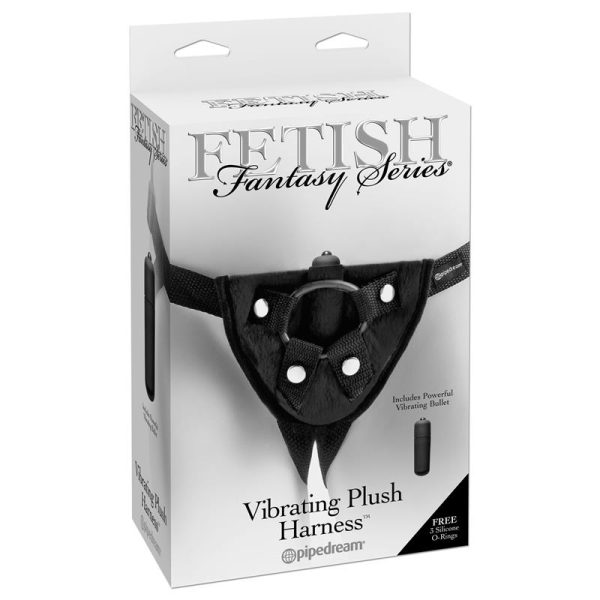 Fetish Fantasy Series Arnés Vibrador de Felpa Color Negro - imagen 2