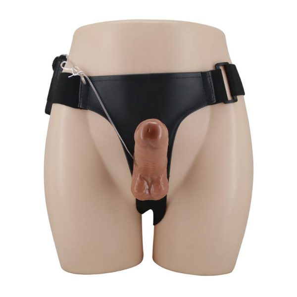 Arnés con Dildo Doble Retractil con Vibración - imagen 5