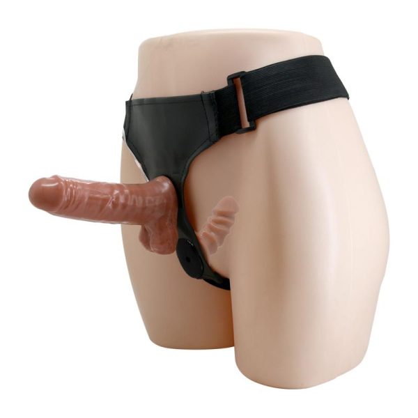 Arnés con Dildo Doble Retractil con Vibración - imagen 10