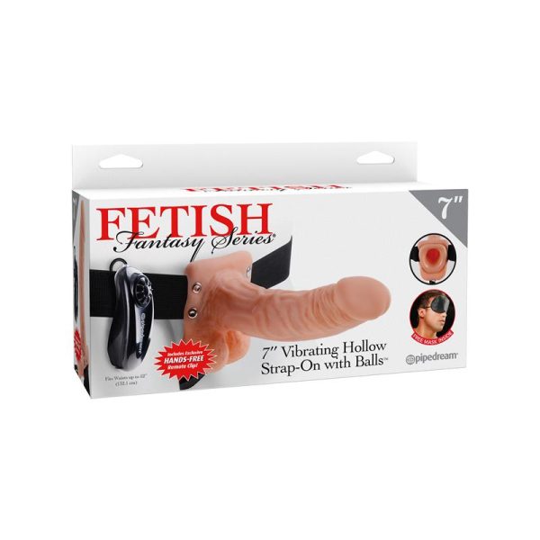 Fetish Fantasy Series Arnés Vibrador de 17,7 cm con Hueco y Testículos Color Natural - imagen 2