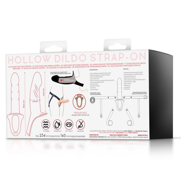 Arnés Strap-On con Dildo Hueco Silicona Premium Talla S - imagen 3