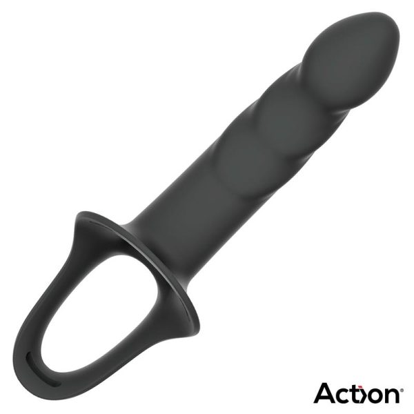 Arnés Strap-On con Dildo Hueco Silicona Premium Talla S Negro - imagen 11