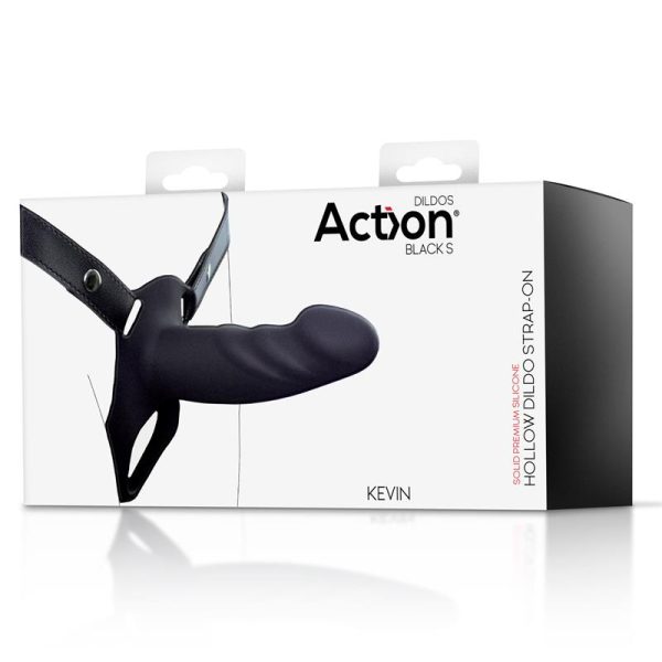 Arnés Strap-On con Dildo Hueco Silicona Premium Talla S Negro - imagen 6