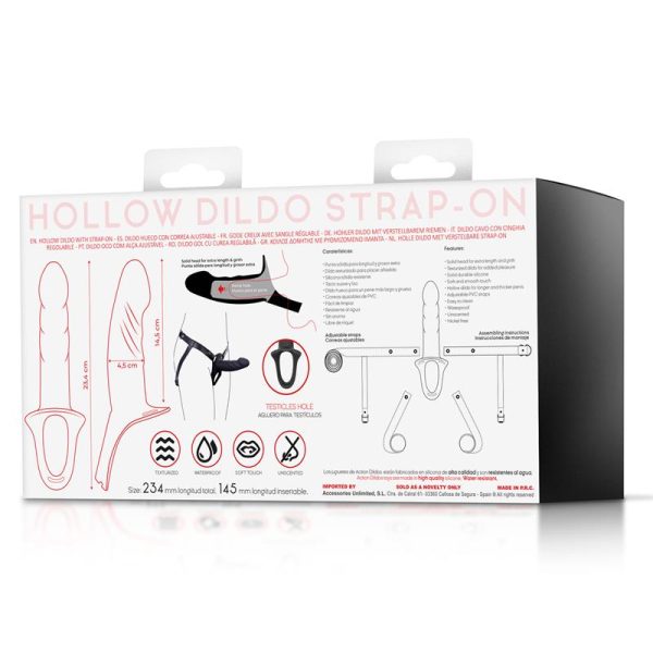 Arnés Strap-On con Dildo Hueco Silicona Premium Talla S Negro - imagen 9