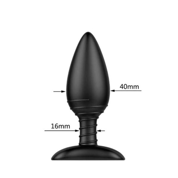 Asher Plug Anal con Control Remoto USB Magnético Negro - imagen 4