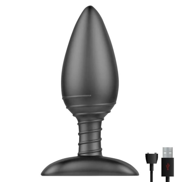 Asher Plug Anal con Control Remoto USB Magnético Negro - imagen 9