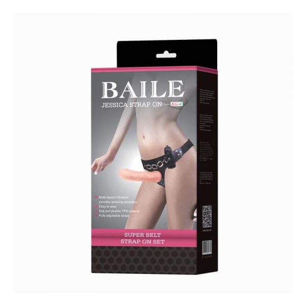Baile Arnés con Dildo Vibrador Natural 18.5 cm - imagen 7
