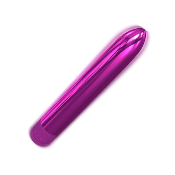 Bala Vibradora Rosa Metálico 18 cm