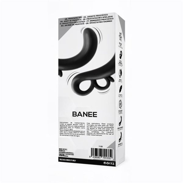 Banee Estimulador Prostático de Fácil Extracción Silicona Negro - imagen 2