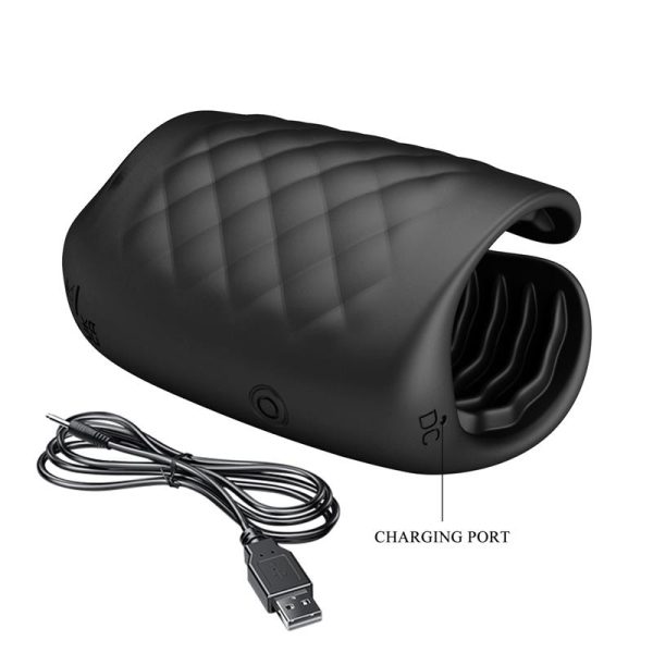 Black Glans Trainer Masturbador Manual con Vibración - imagen 4