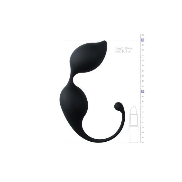 Bolas Vaginales Curvadas Silicona - Negras - imagen 3