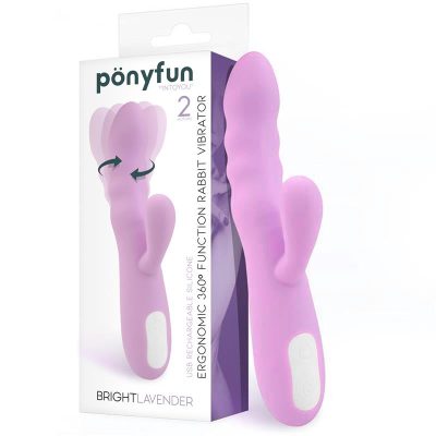 Brightlavender Vibrador y Rotador Doble Motor 360º USB Silicona