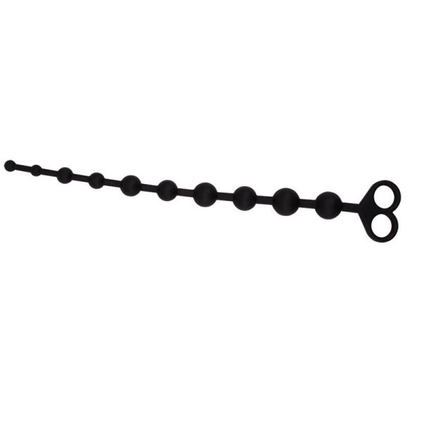 Cadena Anal 30.8 x 2.4 cm Silicona Negro - imagen 4