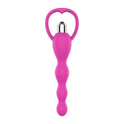 Cadena Anal con Vibración Rosa