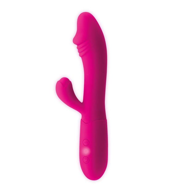 Candy Vibrador con Conejito Punto G USB Silicona Fucshia - imagen 2