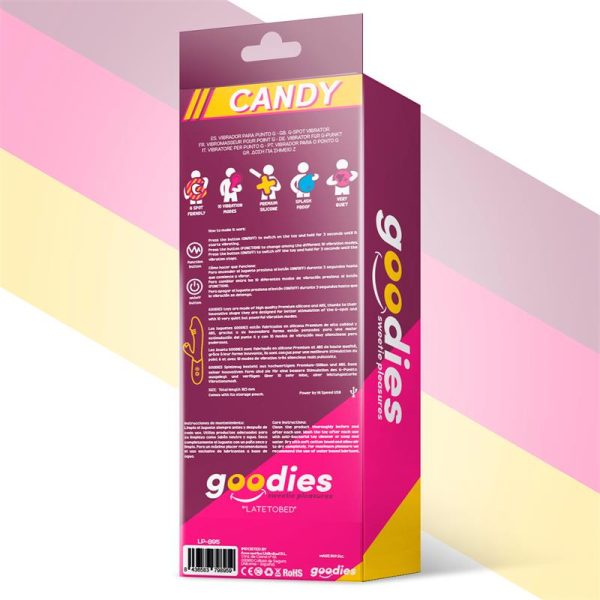Candy Vibrador con Conejito Punto G USB Silicona Fucshia - imagen 3