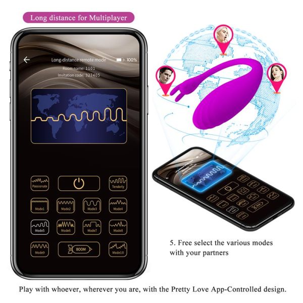 Catalina Huevo Vibrador con APP Rosa - imagen 21