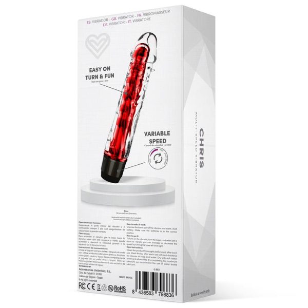 Chris Vibrador Multi Velocidad Rojo - imagen 2