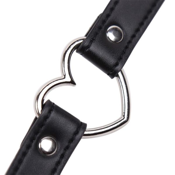 Collar con Aro en Forma de Corazón Ajustable 41,5 cm Negro - imagen 5