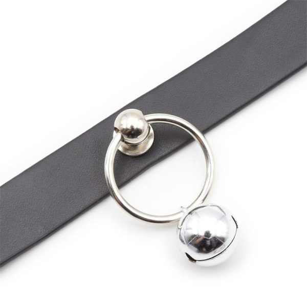 Collar con Aro y Cascabel Negro - imagen 4
