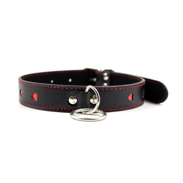 Collar con Cadena de Metal Negro/Rojo - imagen 4