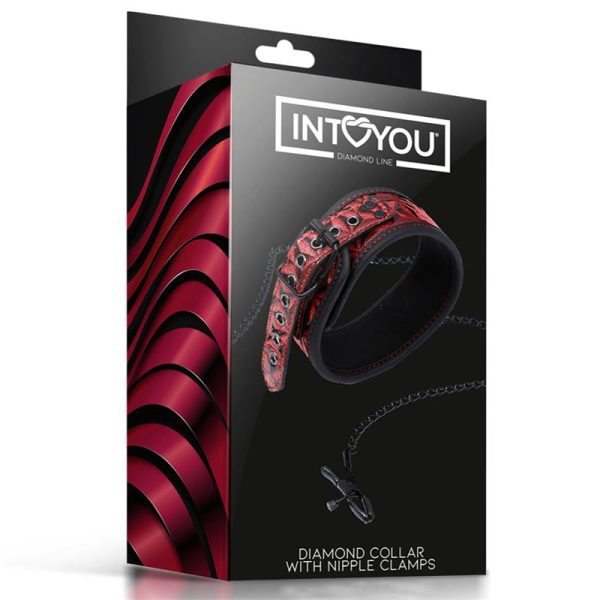 Collar con Pinzas para los Pezones Diamond Cuerpo Vegano - imagen 3
