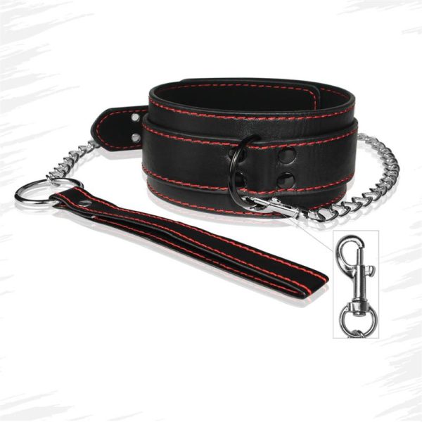Collar y Correa  Bondage Negro - imagen 5
