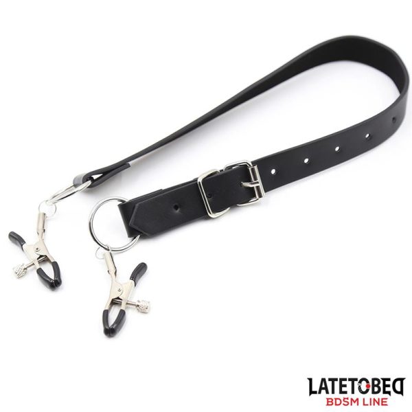 Correas de Bondage para Piernas con Pinzas para Clítoris - imagen 2