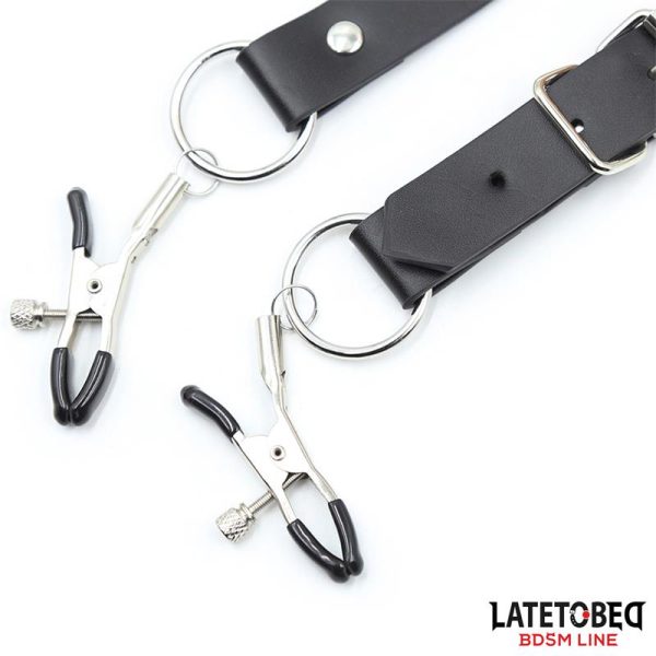 Correas de Bondage para Piernas con Pinzas para Clítoris - imagen 3
