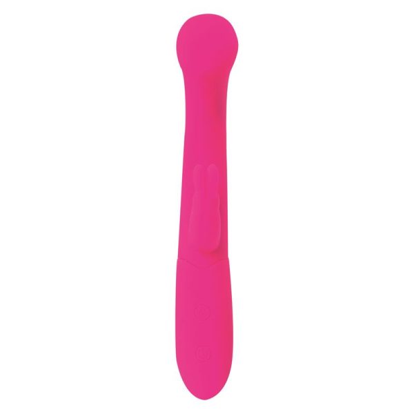 Cotton Vibrador Punto G y Conejito USB Silicona Fuchsia - imagen 2