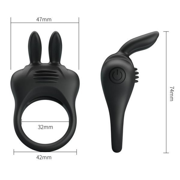 Davion Anillo para el Pene con Vibración y Conejito - imagen 2
